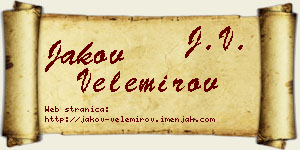 Jakov Velemirov vizit kartica